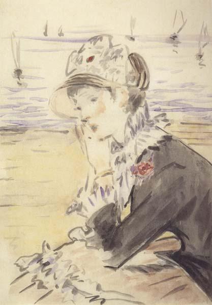 Edouard Manet Jeune fille devant la mer (mk40) France oil painting art